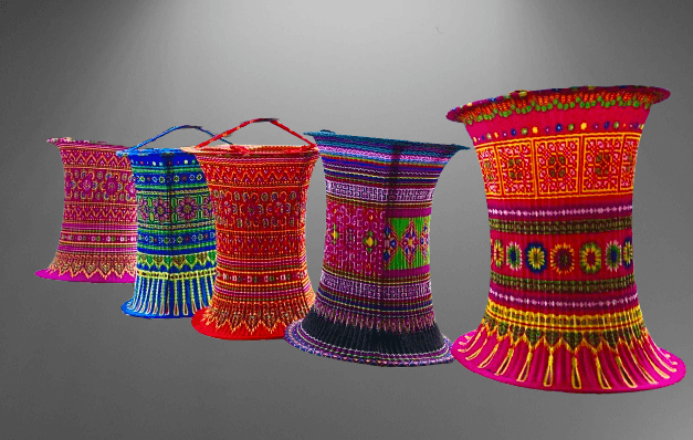 Vietnamese silk lanterns